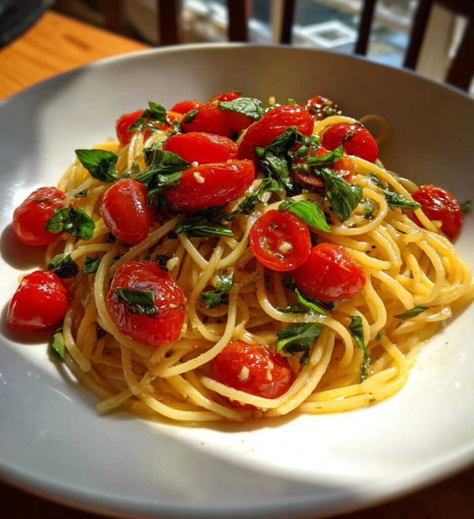cherry tomato and basil pasta
