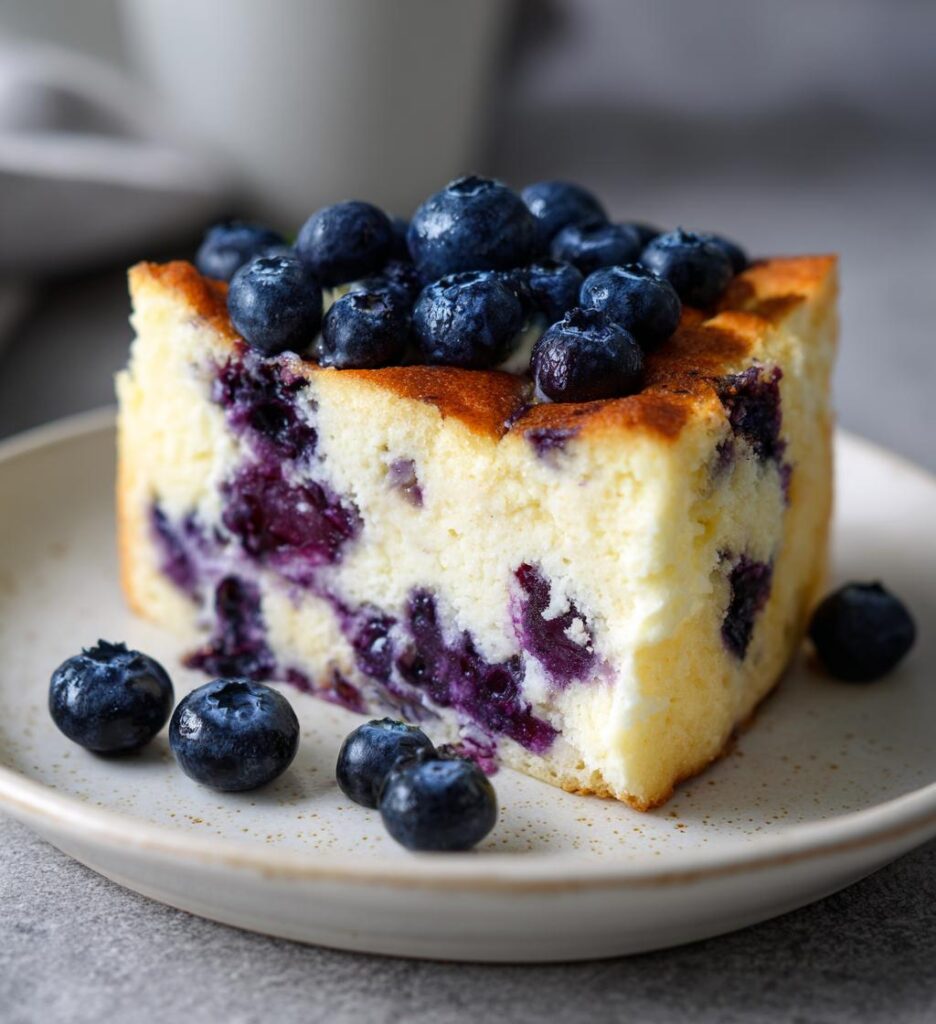 tvarohové řezy s borůvkami