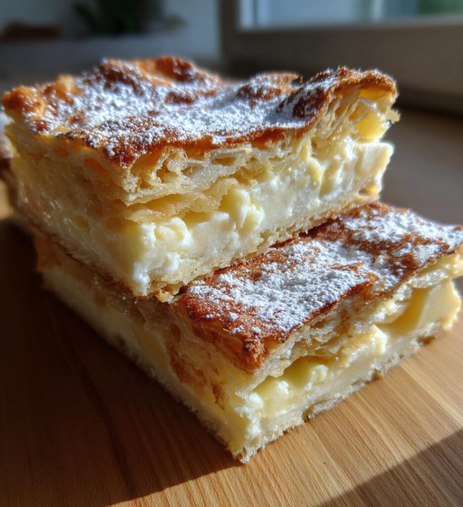 tvarohové řezy s jablky