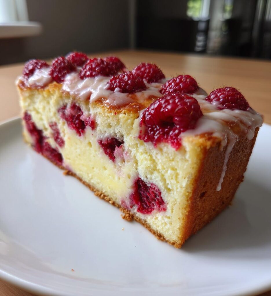 tvarohové řezy s malinami